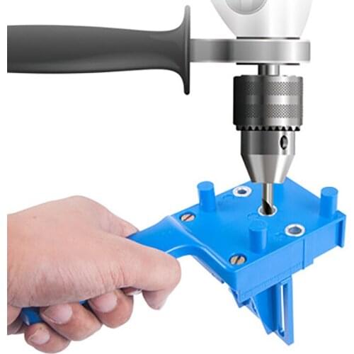 Woodworking Drilling Punch Locator Straight Hole Doweling Jig 6/8/10mm Drill Bits ABS Plastic Handheld Puncher Positioning Tool