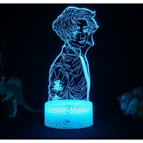 3D Night Light 7 Color Changing Janpese Manga LED Desk Table Lamp Remote Touch Switch for Kids Gift Home Bedroom Decoration