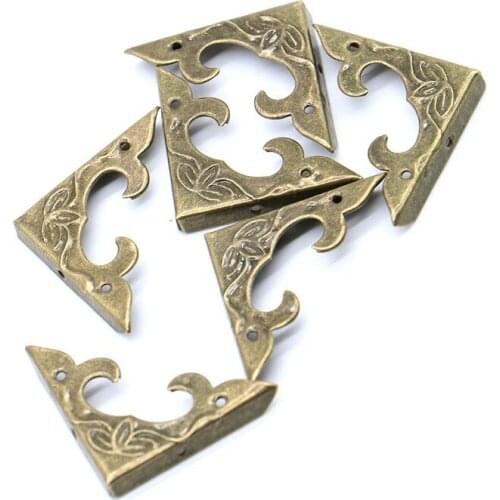 30Pcs 30mm x 30mm Book Scrapbooking Albums Corner Bracket Antique Decorative Protectors Crafts For Furniture Hardware