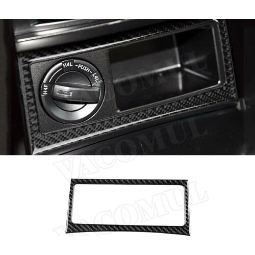 Carbon Fiber Interior Trim Four-Wheel Drive Switch Panel Frame Cover Sticker For Toyota Land Cruiser Prado 2010-2018