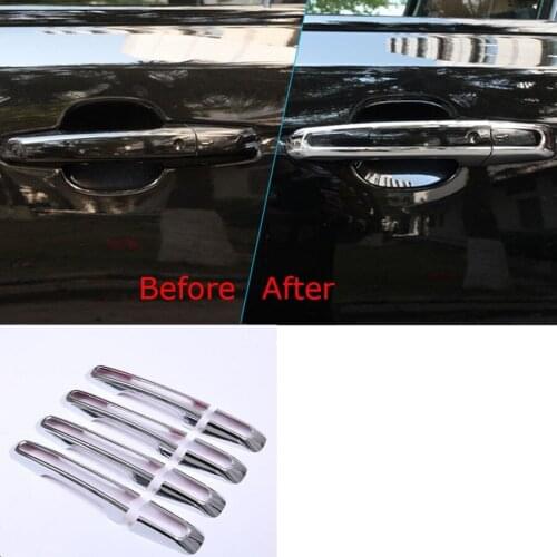 YAQUICKA 8Pcs/set Car Exterior Door Handle Cover Trim Stickers Auto Chromium Styling For Land Rover Range Rover Sport Evoque
