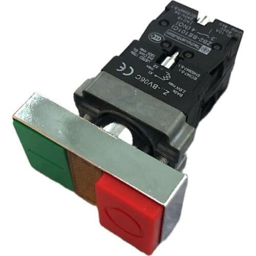 1Pc XB2 BW8465 DC12V DC24V AC110V AC220V Double Square Illuminated Pushbutton Switchs Push Button Switch With Lamp Light