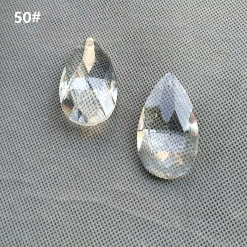 20pcs/lot Almond shaped transparent 50mm mesh Crystal Pear Prisms Garland Chandelier crystal Pendants home or lamp crystal