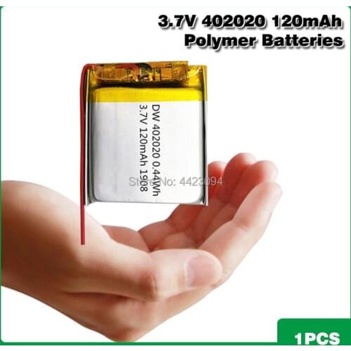 3.7V Lipo cells 402020 120mah Lithium Polymer Rechargeable Battery For MP3 MP4 MP5 Reading pen Smart bracelet Bluetooth headset