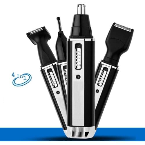4 In 1 Electric Nose and Ear Hair Trimmer USB Rechargeable Nose Ear Shaver Hair Trimmer for Men Hair Removal Trimmer Clipper