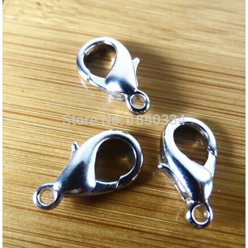 50PCS Vintage Silvers lobster clasp Charms Necklace hasp Bracelet hasp Anklet hasp Fashion jewelery hasp Accessories D7