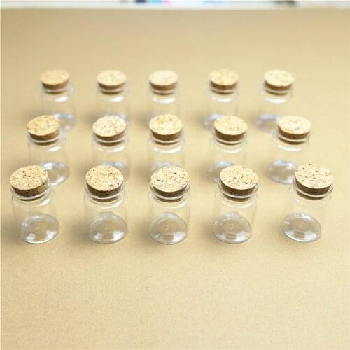 50pcs/lot 37*50mm 30ml DIY Mini Glass Bottles With Cork Crafts Tiny Jars Cork stopper Container DECORATIVE JARS spices