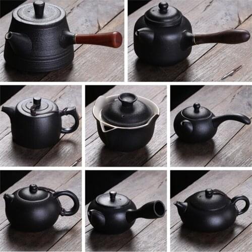 9 kinds of black pottery teapot(160-350ml) from dehua Hot Sale Beauty Hand-made chinese japanese style ceramic Kungfu teapot