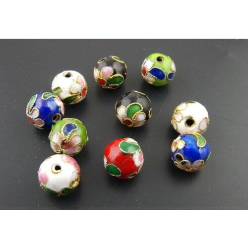 DoreenBeads 30PCs Cloisonne Ball Spacers Beads In Assorted Colors 10mm Dia