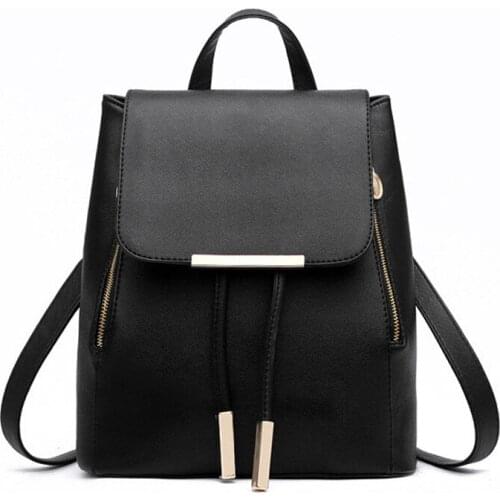 Travel Bag Women PU leather Backpack College Schoolbag Waterproof for teenagers Girls double shoulder Bags Casual Fashion