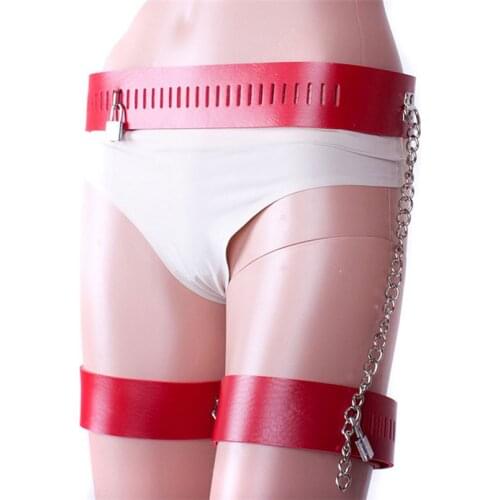 Bondage Restraints Sex Toy PU Leather Locking Waist Thigh Bondage Adult Games Slave Fetish Sex Game Bdsm Sex Product for Couples