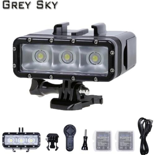 Go pro 5 Diving flashLight lamp Waterproof LED Flash Video Light For GoPro Hero 5 4/3+,SJCAM SJ4000 6000 SJ7000/Xiaomi Yi