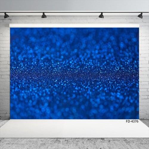 Blue Sand Glitter Bokeh Photographic Backdrops Custom Backgrounds Photo Studio for Children Baby Shower Prom Party Photoshoot