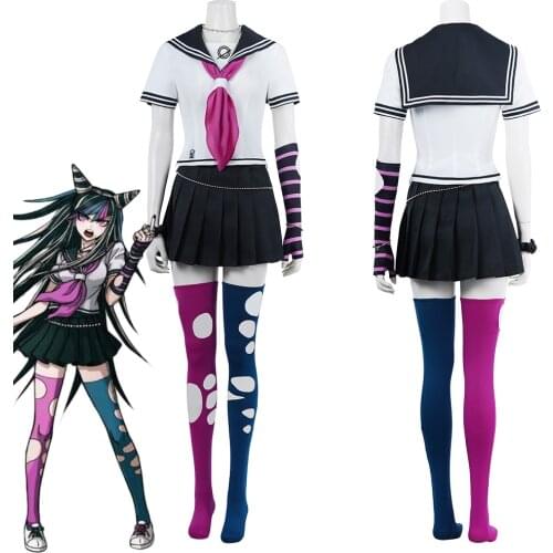 Super Dangan Rondo 2-Yuibu Miota Cosplay Costumes Sexy Uniform Dress Girls Women Halloween Carnival Party Suit