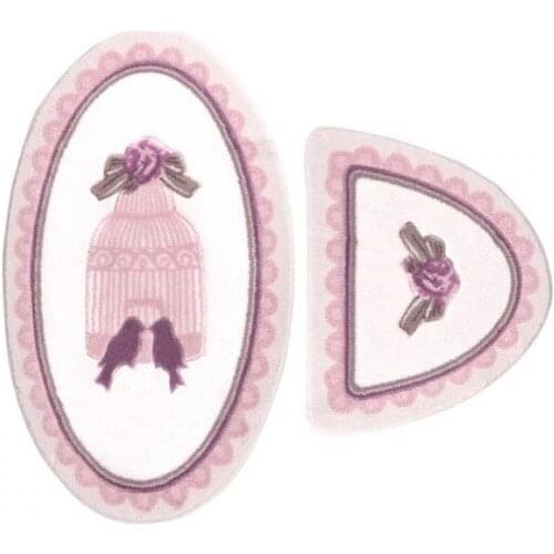 Confetti Bird Cage 2 li Bath Mat Toilet Seat Pad Pink 71981914