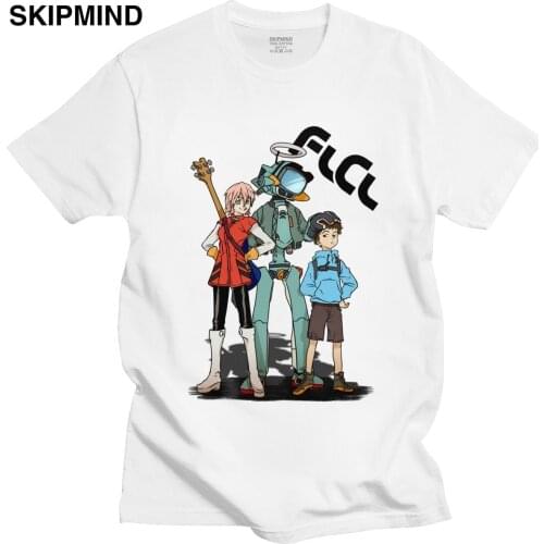 Trendy Fooly Cooly Japan Anime Manga T Shirt Man 100% Cotton Mamimi Haruko Haruhara FLCL Tee Short-Sleeve Printed T-shirt Merch