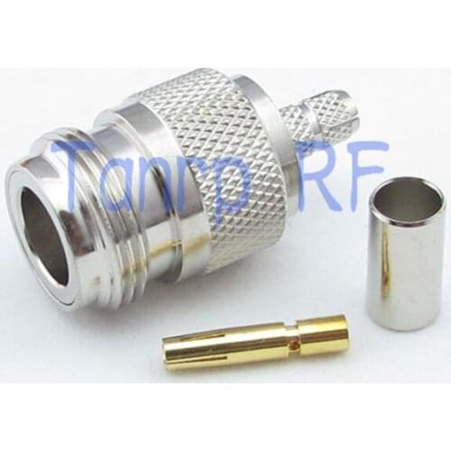 N female jack RF connector adapter crimp for RG58 RG142 RG400 LMR195 cable Free shipping! wholesale