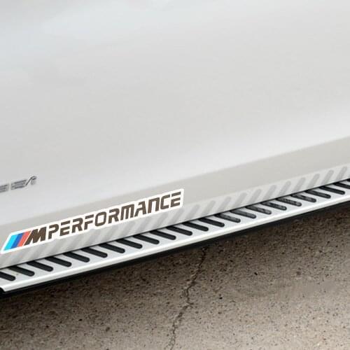 2PCS Car Styling Stickers 320 X5 X6 GT PERFORMANCE Automobile Door Side Skirt Hem Patch Decal