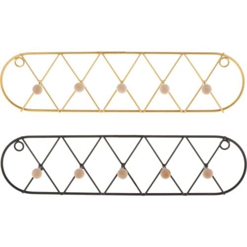 Wall Mount Coat Hook 5 Iron Hooks Wall Coat Hangers Rack Durable Robe Key Hat