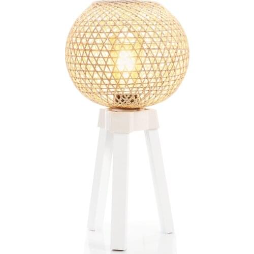 Table Top Lamp Lighting, String Lampshade Wooden Jute İp Lampshade 3 Floor Standing Lamp