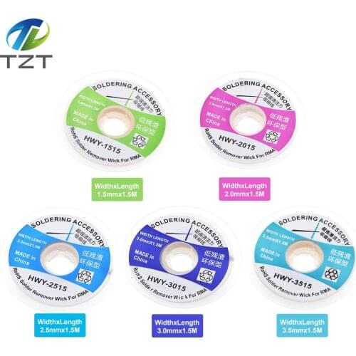 Desoldering Braid Solder Remover Wick Wire 1.5mm 2mm 2.5mm 3mm 3.5mm 1.5m Welding Tin Sucker Cable Lead Cord Flux Repair Tool An