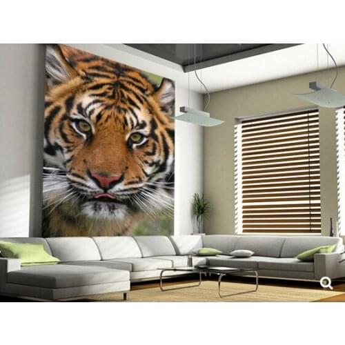 Custom children wallpaper,Tiger Close Up,3D cartoon mural for living room bedroom sofa backdrop waterproof wallpaper