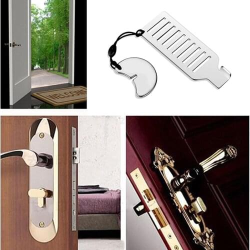 Portable Travel Door Lock Punch-Free Hotel Apartment Security Door Lock Punch-Free Portable Door Stopper Travel Anti-Theft Lock
