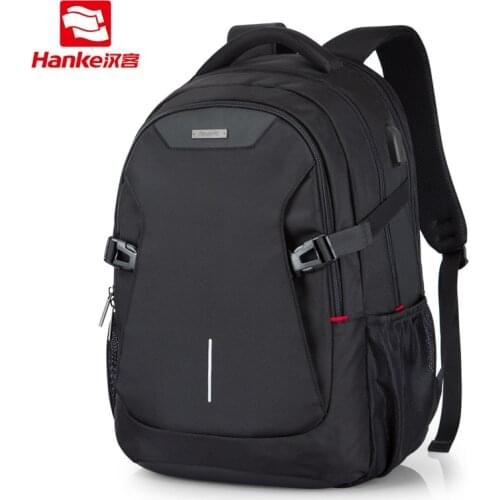 Unisex Women Men Laptop Backpack Business Travel Bag Boys Girls School Bag Large Capacity USB Port Waterproof Black 19" H6851