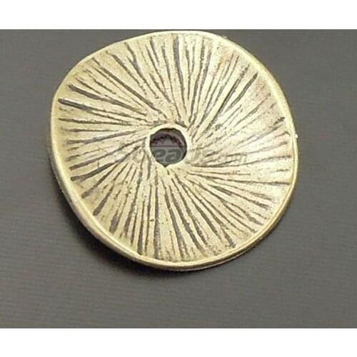 50pcs Atq bronze look round bead caps finding 15*14*1mm