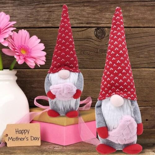 Swedish Tomte, Christmas Valentines Day Decorations, Scandinavian Gnome Tomte Nisse Plush Handmade Envelope and Love