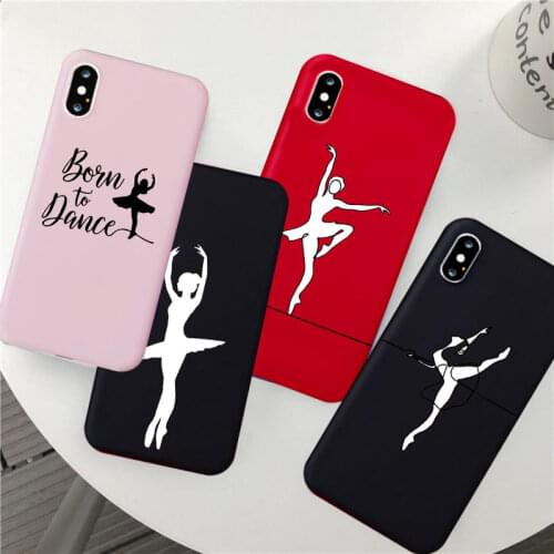 Simple Swan Dance Phone Case for IPhone 12 11 Pro MAX 8 7 Plus X XS XR SE2 Cases Soft Silicone Fitted Back Covers Accessories