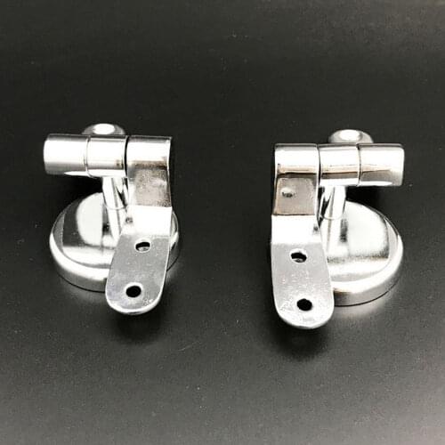 Toilet Seat Hinge Replacement Chrome Toilet Mountings Zinc Alloy With Fittings for MDF Wooden Toilet Seat Resin Toilet Cover