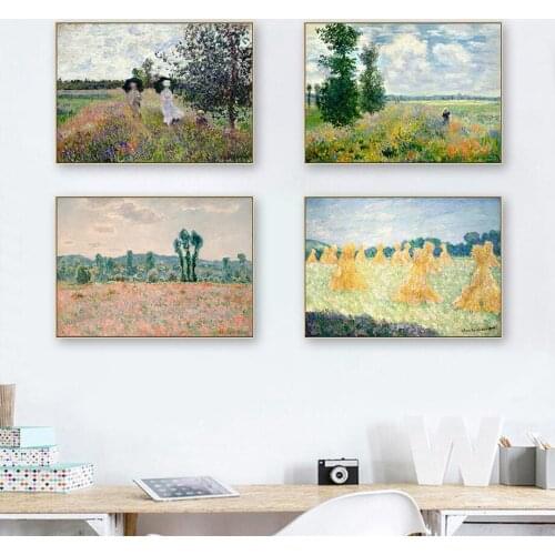 Modern Abstract Claude Monet Canvas Painting Wall Posters Artistic Picture For Living Room Bedroom Decoration Home Decor