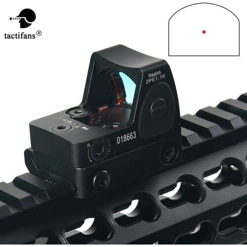 Tactical RM06 RMR Adjustable LED Red Dot Collimator Glock Handgun Reflex Sight Scope Fit 20mm Weaver Rail Hunting Rifle 3.25 MOA