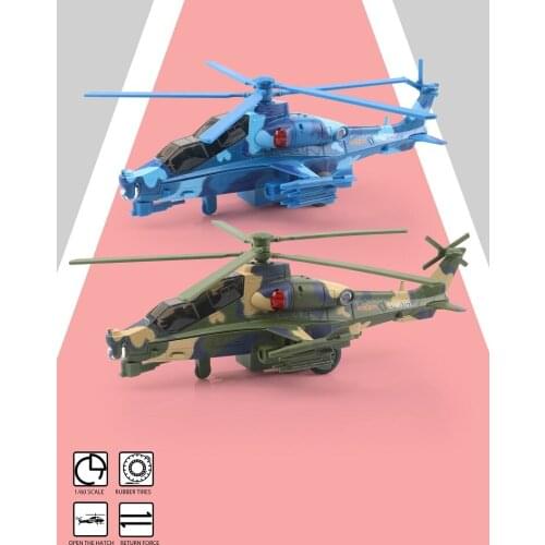 Military Helicopter Simulation Exquisite Diecasts Toy Vehicle WZ-10 Fiery Thunderbolt 1:60 Alloy Airplane Model Toy For Children