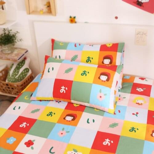 Cartoon pillowcase Korean lotus leaf pillowcase single pillow can be customized home decoration bedding pillowcase