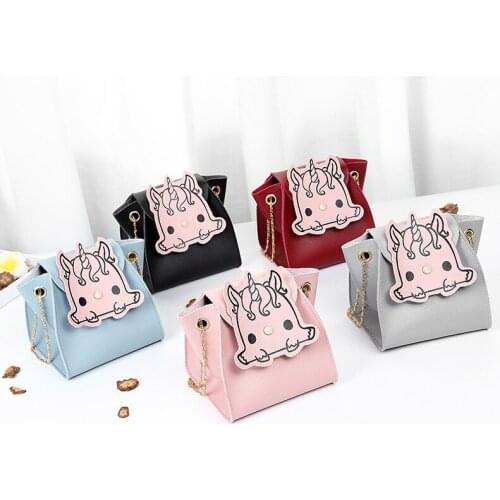 2018 New Korean Version Small Shoulder Bag Female Satchel Minimalist Fashion Fallow Bucket New Single Metal Chain Crossbody Bag