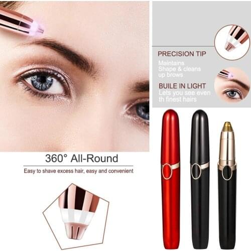 1pc Electric Eyebrow Trimmer Painless Eye Brow Epilator Mini Shaver Razors Portable Facial Hair Remover Makeup Tool