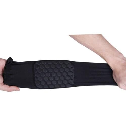 1 PC Honeycomb Sports Elbow Support Training Brace Protective Gear Elastic Breathable Arm Sleeve Pads Basketball Arm Guard