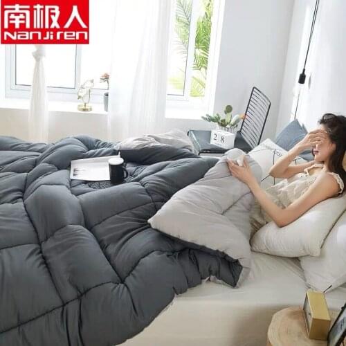 100% White Superfine fiber Winter home/hotel Quilt bedding Comforter Blanket Duvet Filling With Cotton Twin Queen King Size