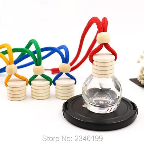 11ML 30pcs/lot Empty Car Hang Perfume Decoration, Portable Perfume Refillable Container, Empty Glass Clear Small Perfume Bottle