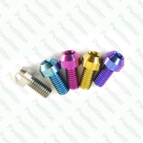 2 PCS M5 Titanium Ti Screw Bolts 10mm 15mm Torx Button Head for Motorcycle Disc Brake Rotors Road Mountain Bicycle Bike
