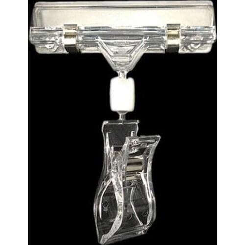 200pcs POP Plastic Clear Advertising Sign Paper Card Holder Display Price Label Promotion Clips Supermarket&retail Store ZA5240