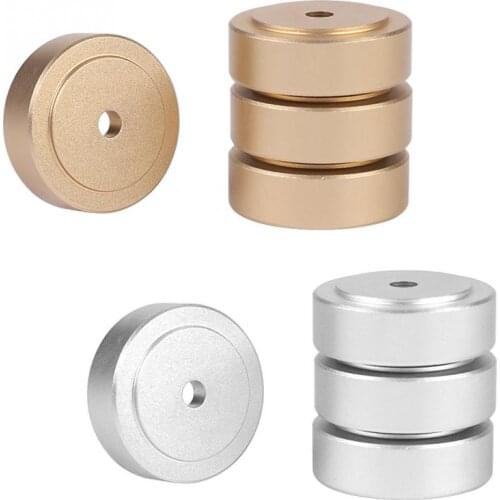 4PCS 30*10mm Aluminum Alloy Amplifier Feet Shock Absorber Amplifier Pads Feet Gold Silver Speakers Stand Feet long-time use