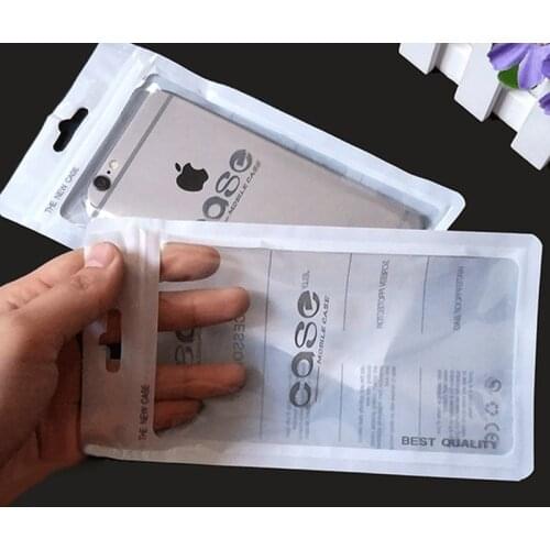 50Pcs 4 Sizes Neutral Cell Phone Case Ziplock Bags PP Plastic Pouch Bags Accesorries Packaging Sealing Pouch for iPhone Samsung