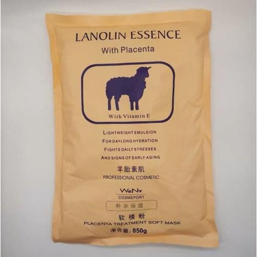 825g Lanolin Essence Powder Soft Mask With Placenta Beauty Salon Equipment Peel Off Masks Firming Lifting Face Products