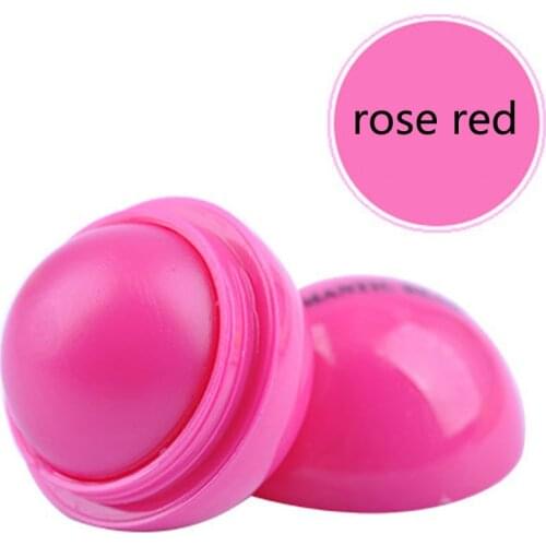 Brand New Fashion Round Ball Natural Organic Embellish Lip Balm Lip Care 6 color fruit flavour