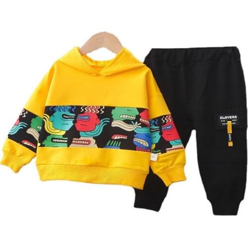 New Spring Children Girls Fashion Clothes Baby Boys Cotton Hoodies Pants 2Pcs/sets Autumn Kids Infant Costume Toddler Sportswear