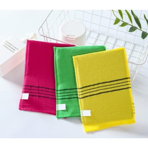 10pcs Double-sided Towel Korean Exfoliating Bath Washcloth Body Scrub Shower Towel Portable For Adults Coarse Grain Towel