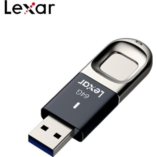 Lexar JumpDrive Fingerprint F35 USB 3.0 Flash Drive 32GB 10 Fingerprint IDs Pen Drive 128GB up to 150MB/s Memory Stick Pendrive